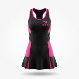 Custom Tennis Dress Design 1 – tennis dress mock-up made by Naxon Sports, Sialkot