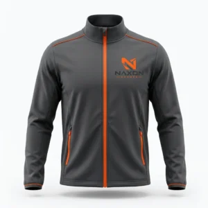 Custom Tennis Jacket Design 2 – tennis jacket mock-up made by Naxon Sports, Sialkot