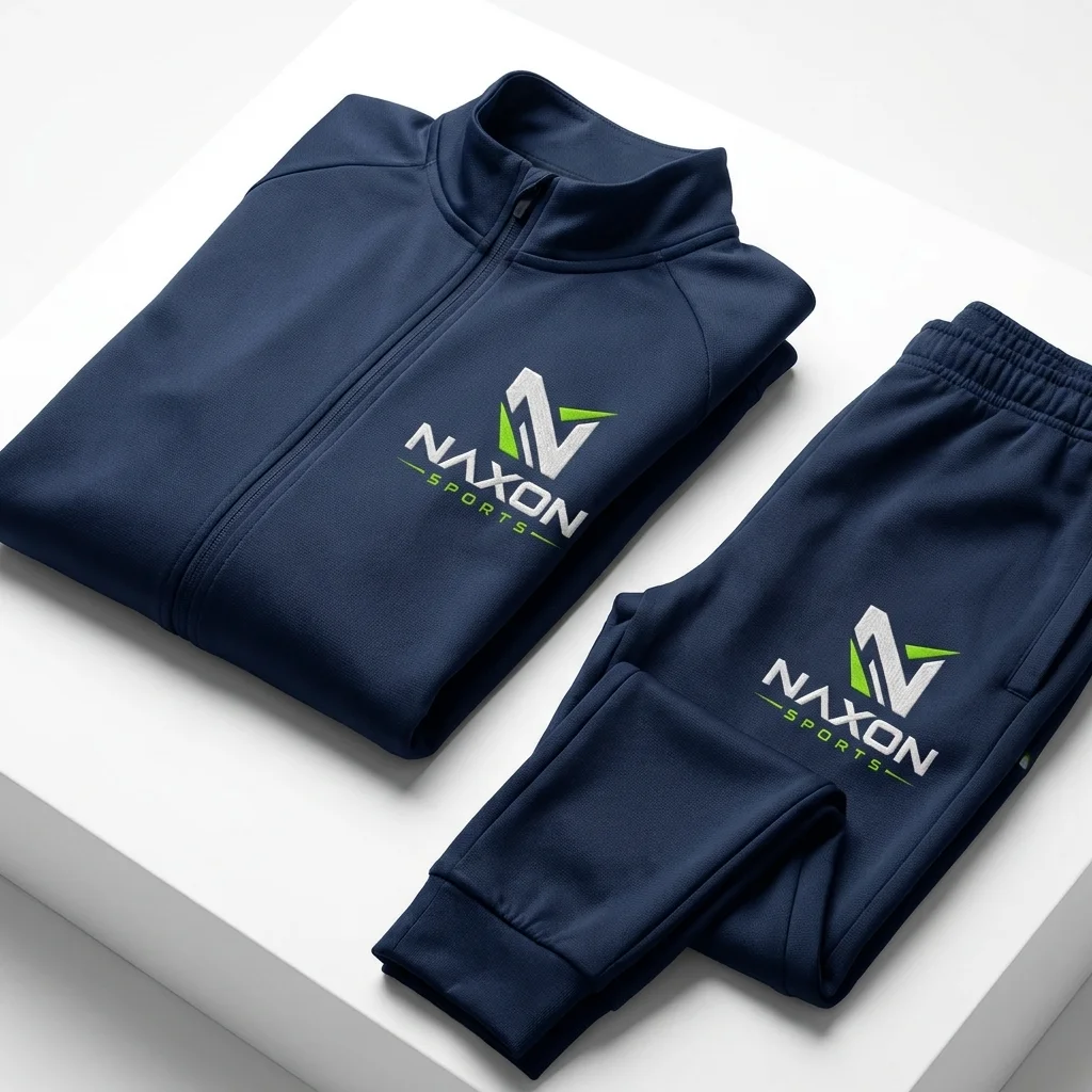 Custom Naxon Sports Tracksuit Design 2 – naxon sports tracksuit mock-up made by Naxon Sports, Sialkot