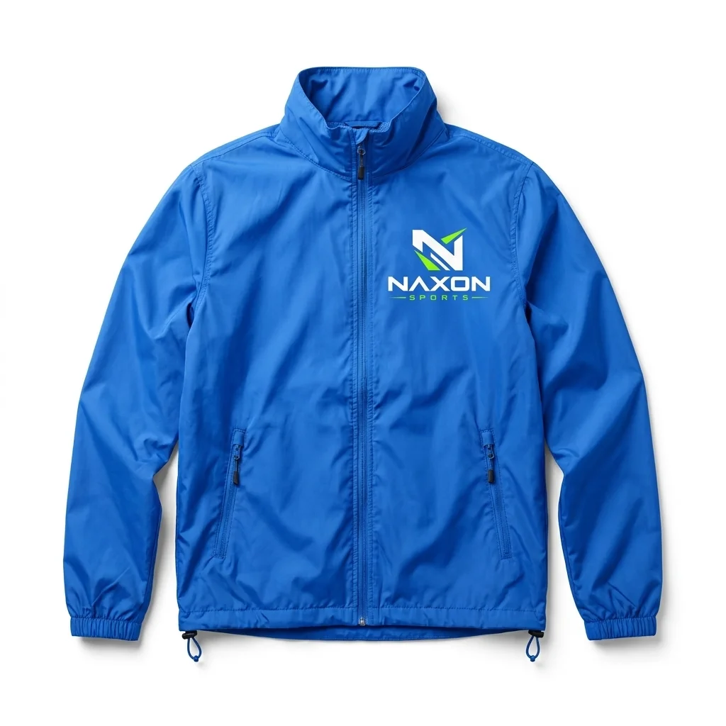 Custom Naxon Sports Windbreaker Design 1 – naxon sports windbreaker mock-up made by Naxon Sports, Sialkot