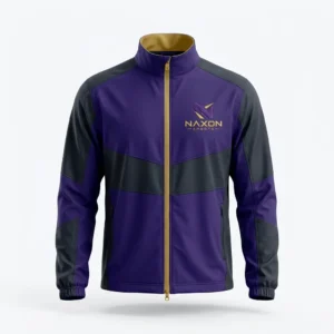 Custom Windbreaker Jacket Design 10 – windbreaker jacket mock-up made by Naxon Sports, Sialkot