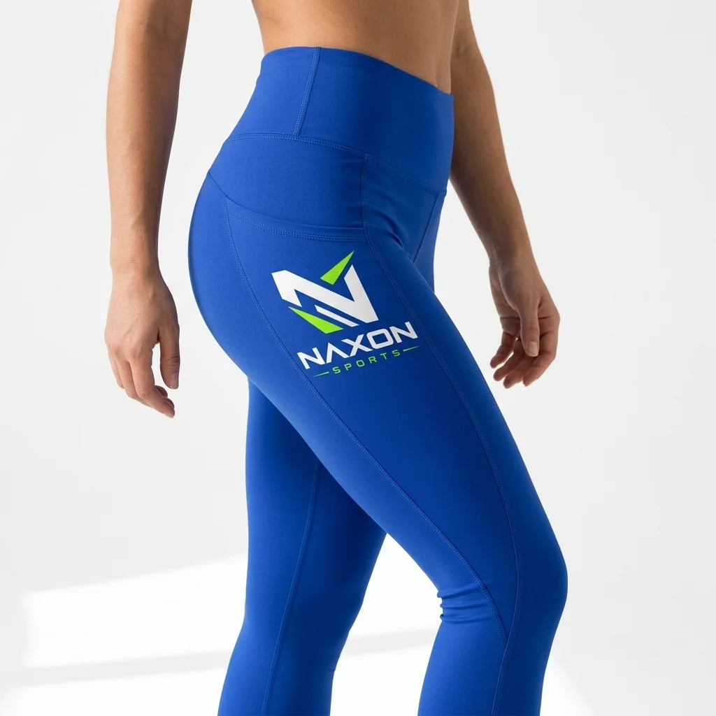Custom Naxon Sports Yoga Pants Design 1 – naxon sports yoga pants mock-up made by Naxon Sports, Sialkot