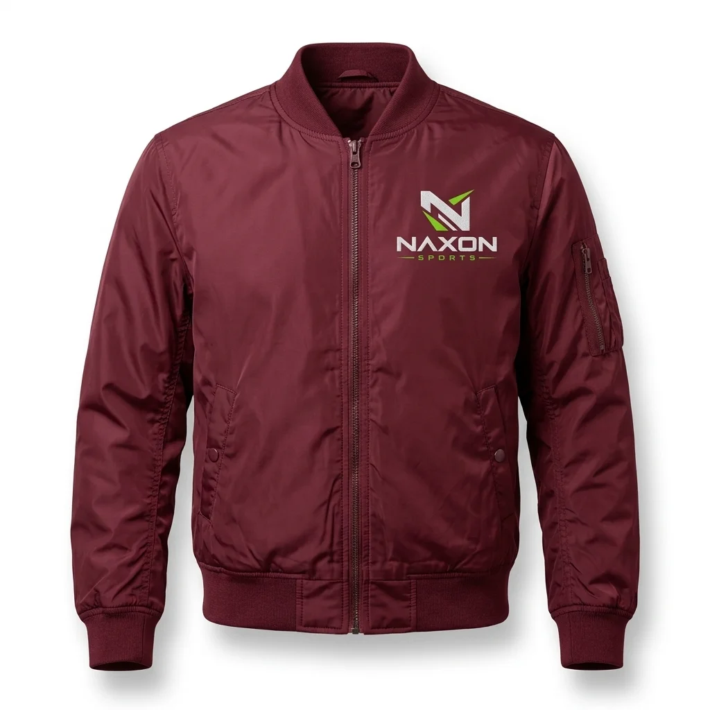 Custom nylon bomber jacket by Naxon Sports