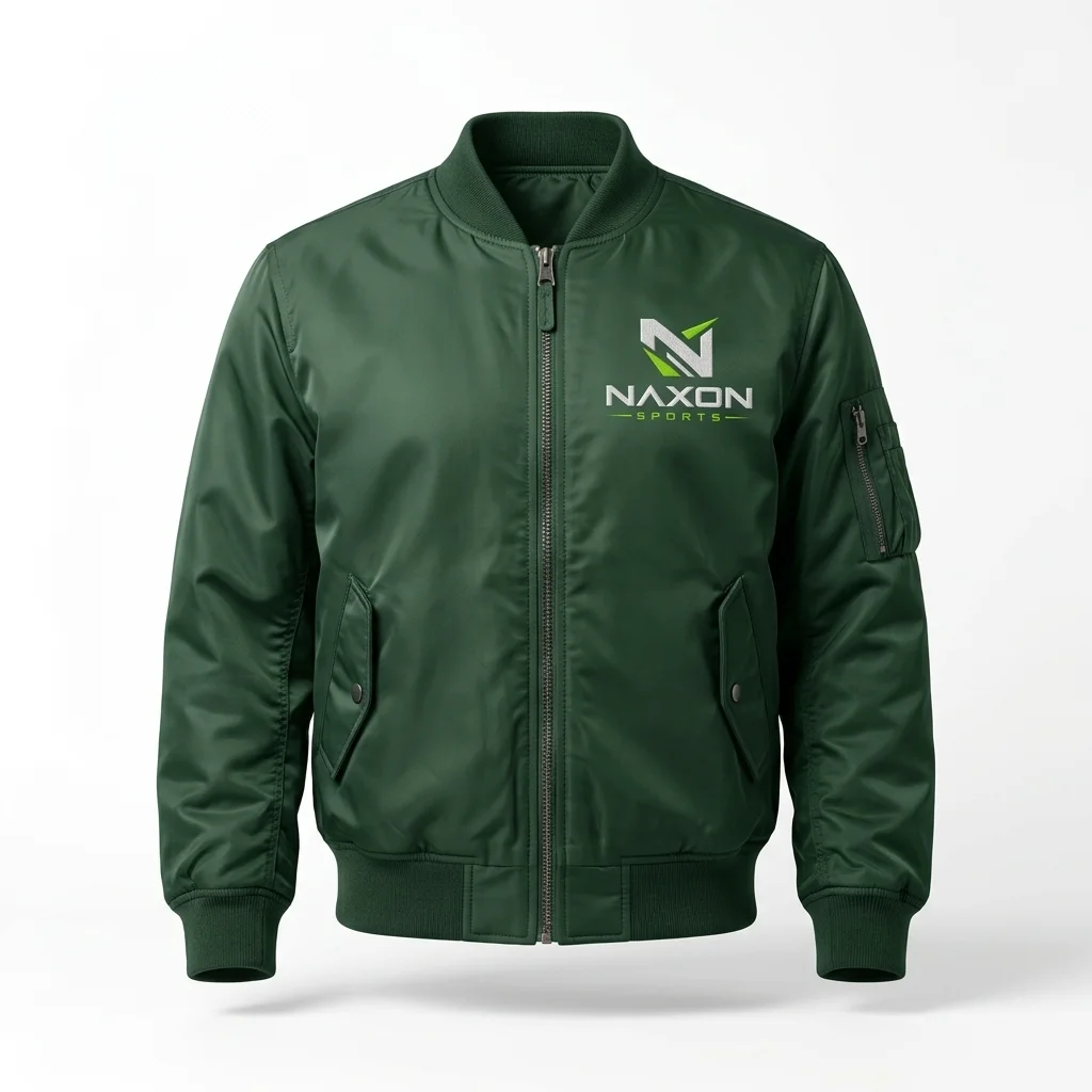 Custom nylon bomber jacket by Naxon Sports