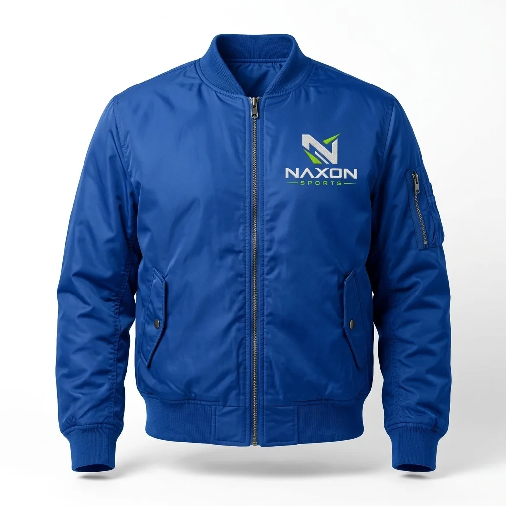 Custom nylon bomber jacket by Naxon Sports