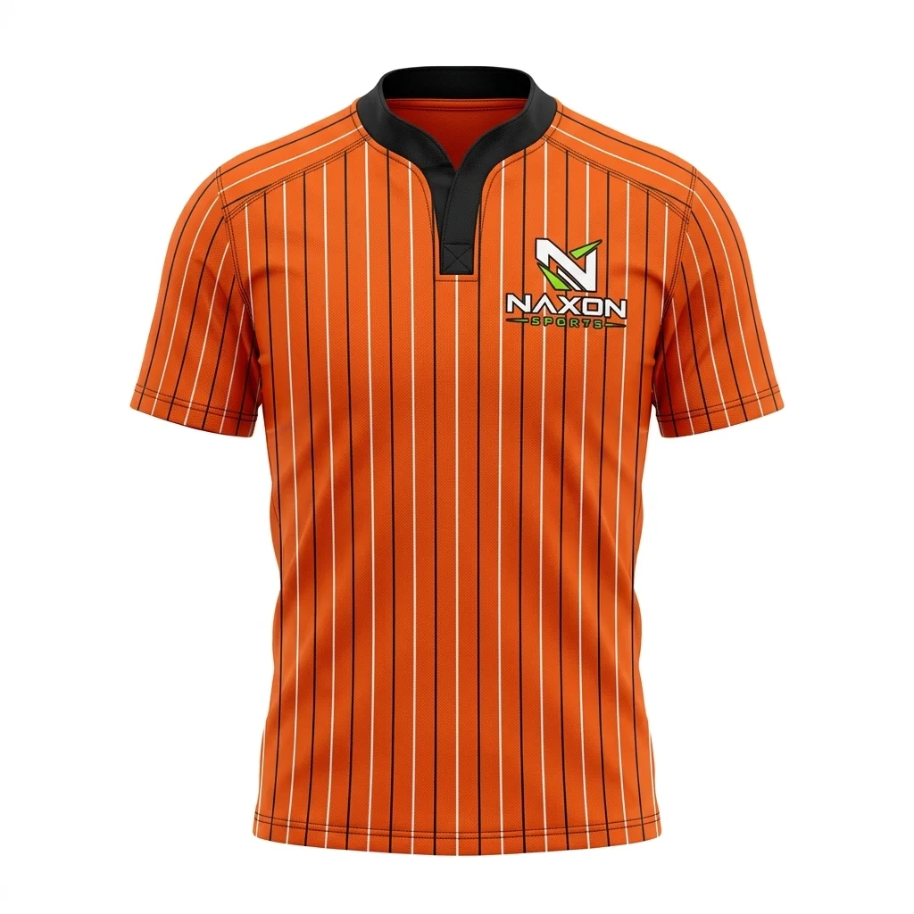 Custom orange rugby jersey by Naxon Sports