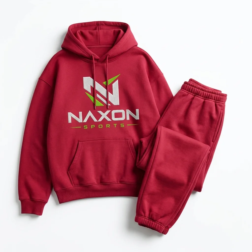 Custom Oversized Tracksuit Design 1 – oversized tracksuit mock-up made by Naxon Sports, Sialkot