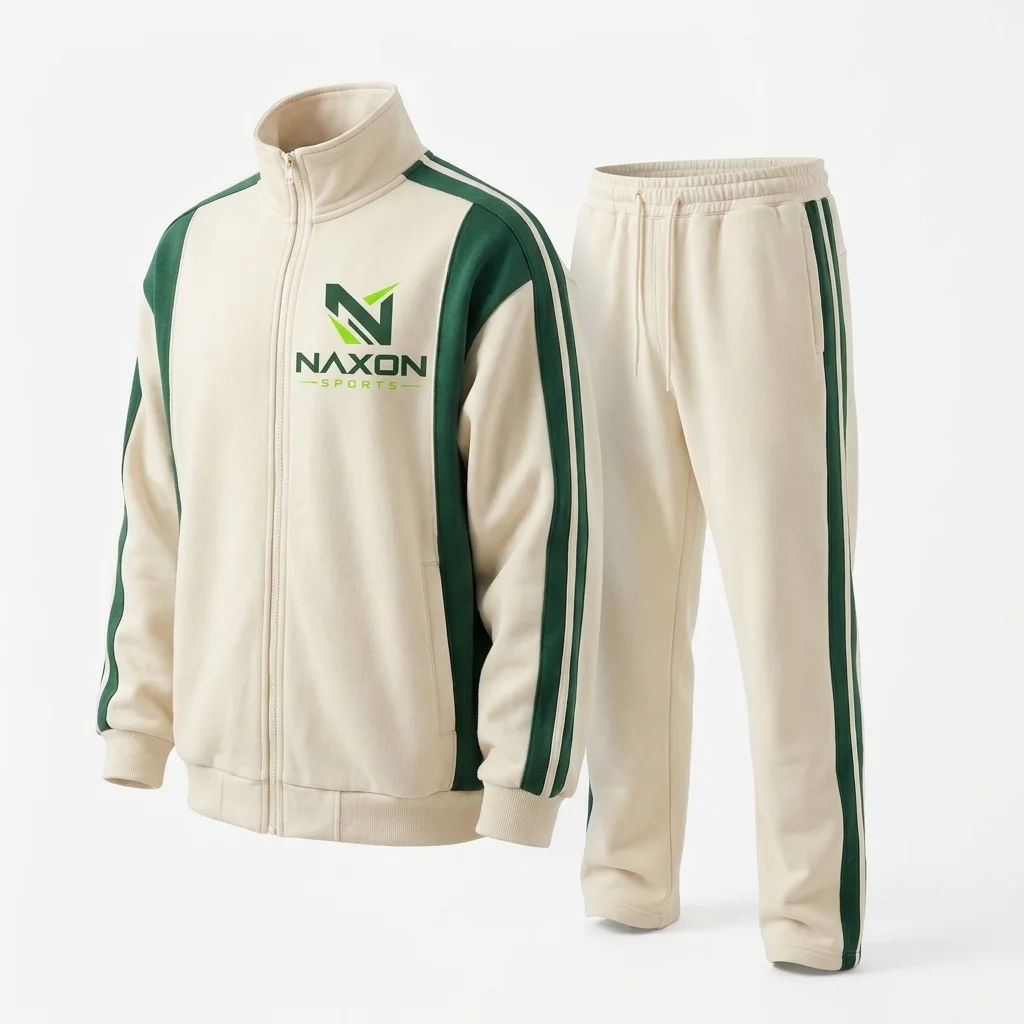 Custom Oversized Tracksuit Design 1 – oversized tracksuit mock-up made by Naxon Sports, Sialkot