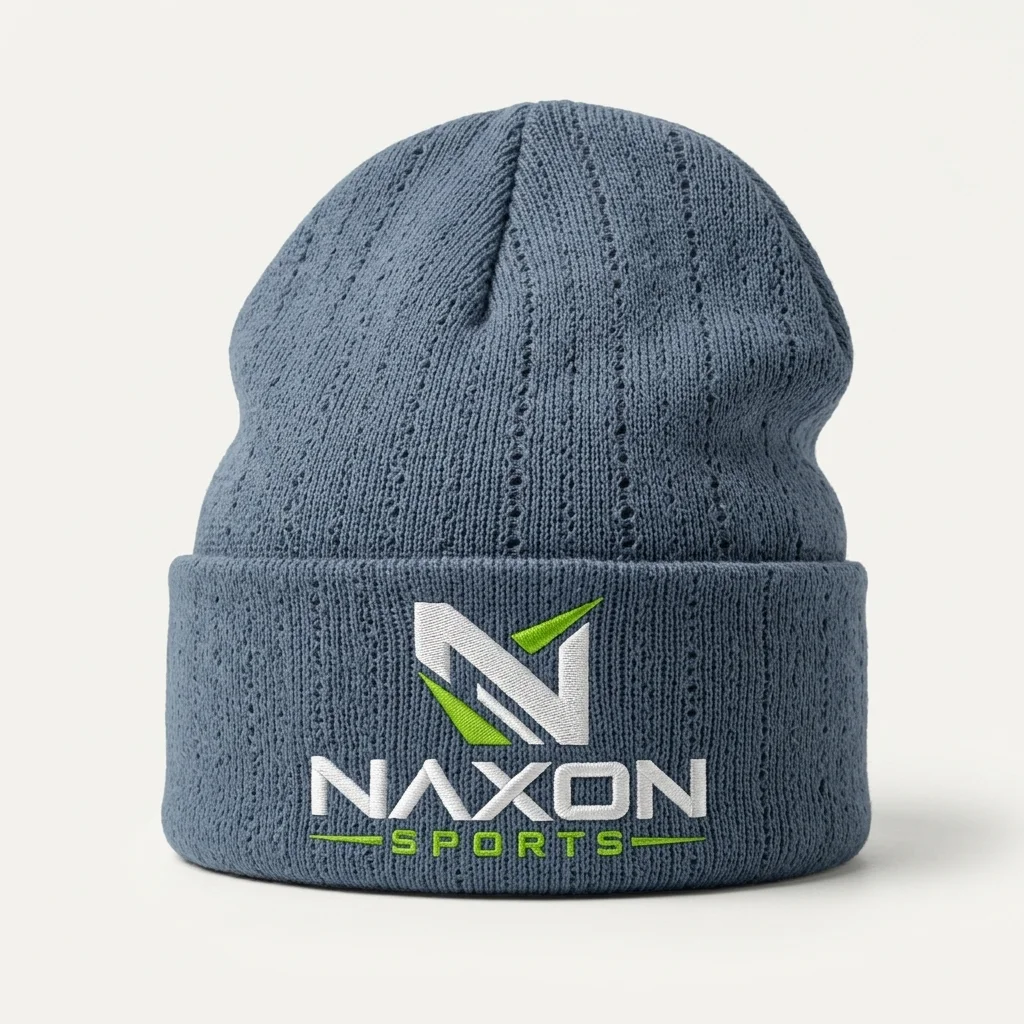 Custom Of Knit Beanie Design 1 – of knit beanie mock-up made by Naxon Sports, Sialkot