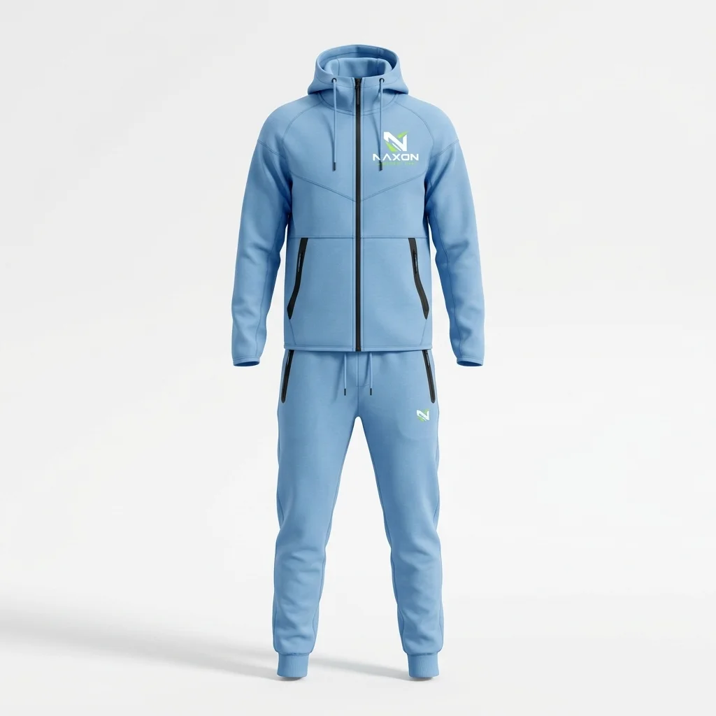 Custom Of Tech Fleece Design 2 – of tech fleece mock-up made by Naxon Sports, Sialkot