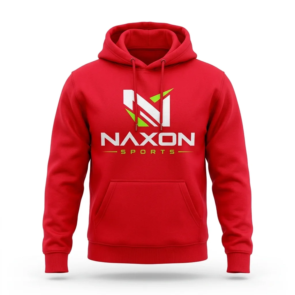 Custom Pullover Hoodie With Chest Logo Design 1 Custom Pullover Hoodie With Chest Logo Design 1 – pullover hoodie with chest logo mock-up made by Naxon Sports, Sialkot