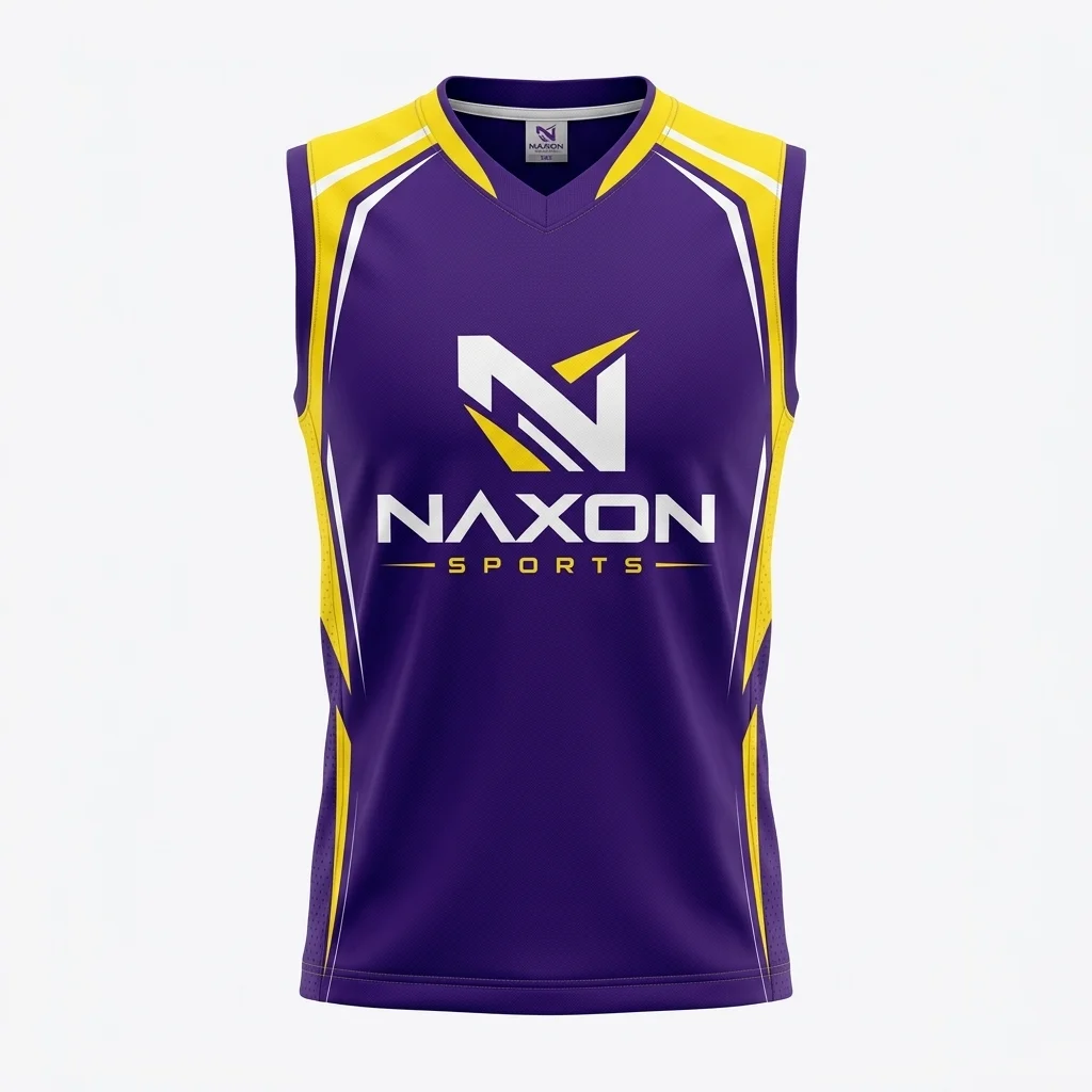 Custom purple athletic volleyball jersey by Naxon Sports