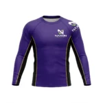 Purple belt BJJ rashguard – Custom BJJ Rank Apparel – League Series by Naxon Sports, Sialkot
