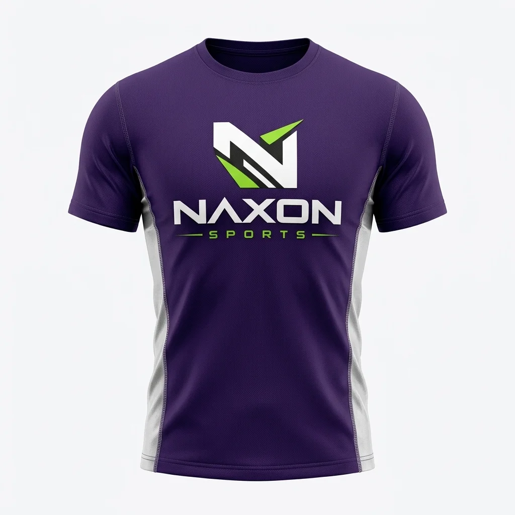 Custom purple muscle fit t-shirt by Naxon Sports