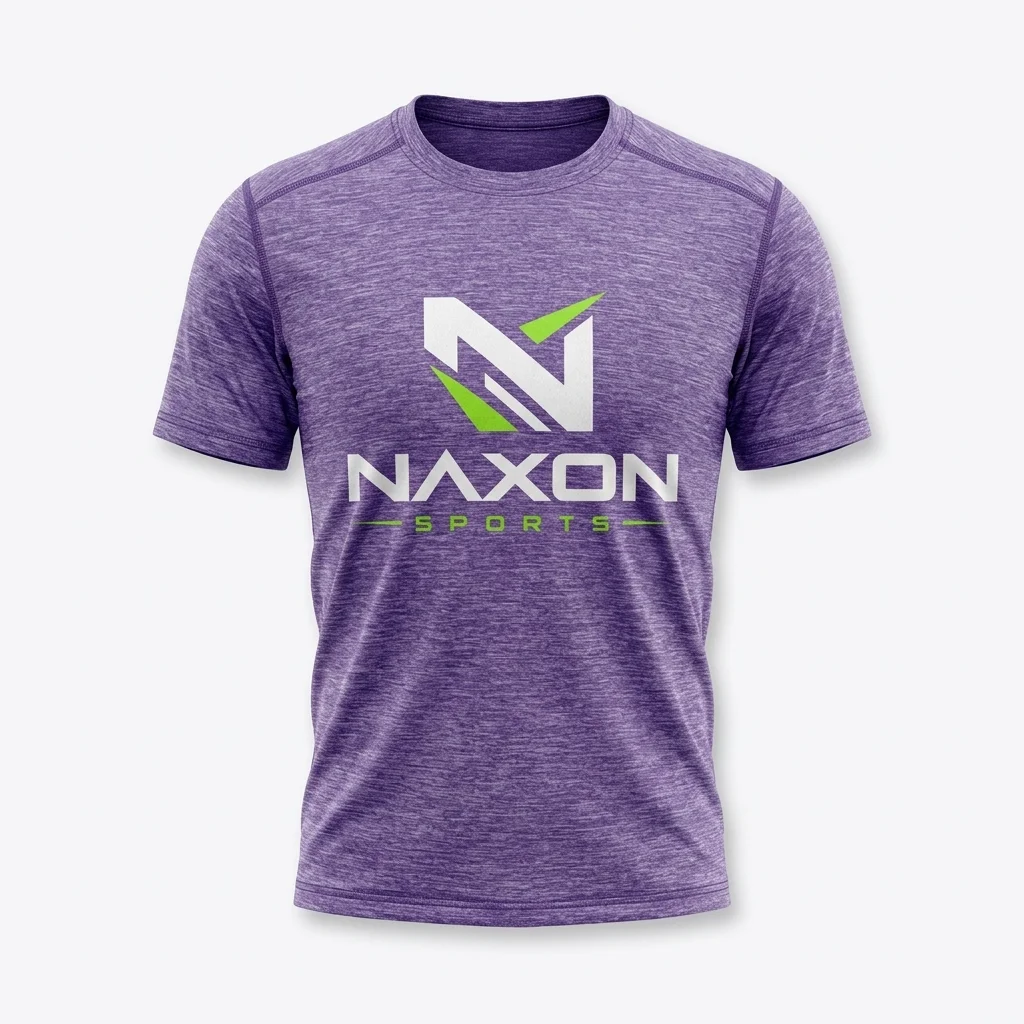 Custom purple sports t-shirt by Naxon Sports