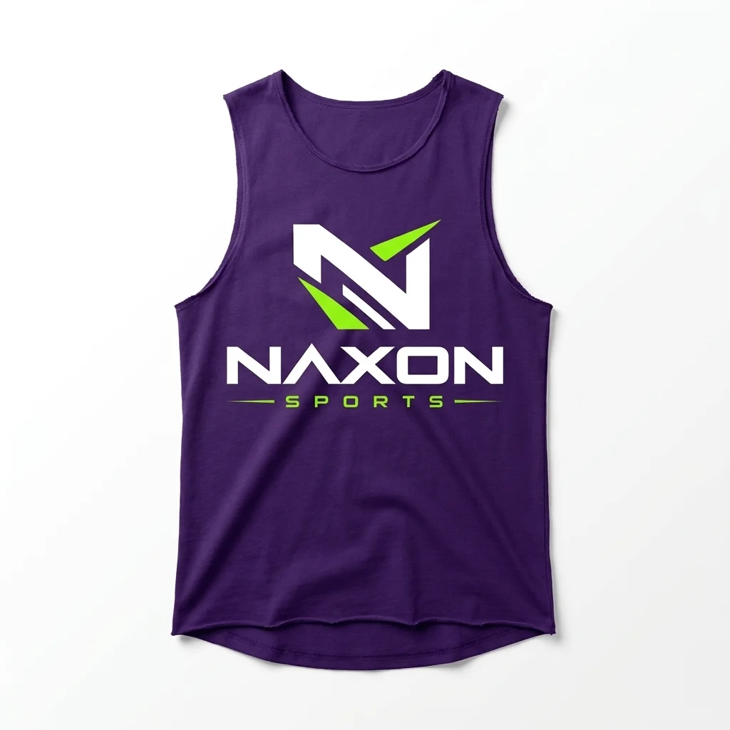 Custom Purple Streetwear Tank Top Design 1 – purple streetwear tank top mock-up made by Naxon Sports, Sialkot