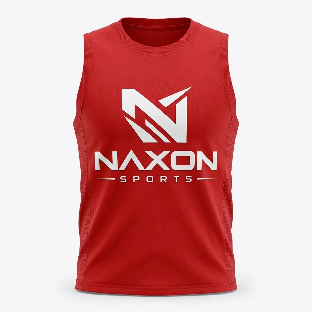 Custom red boxing vest by Naxon Sports