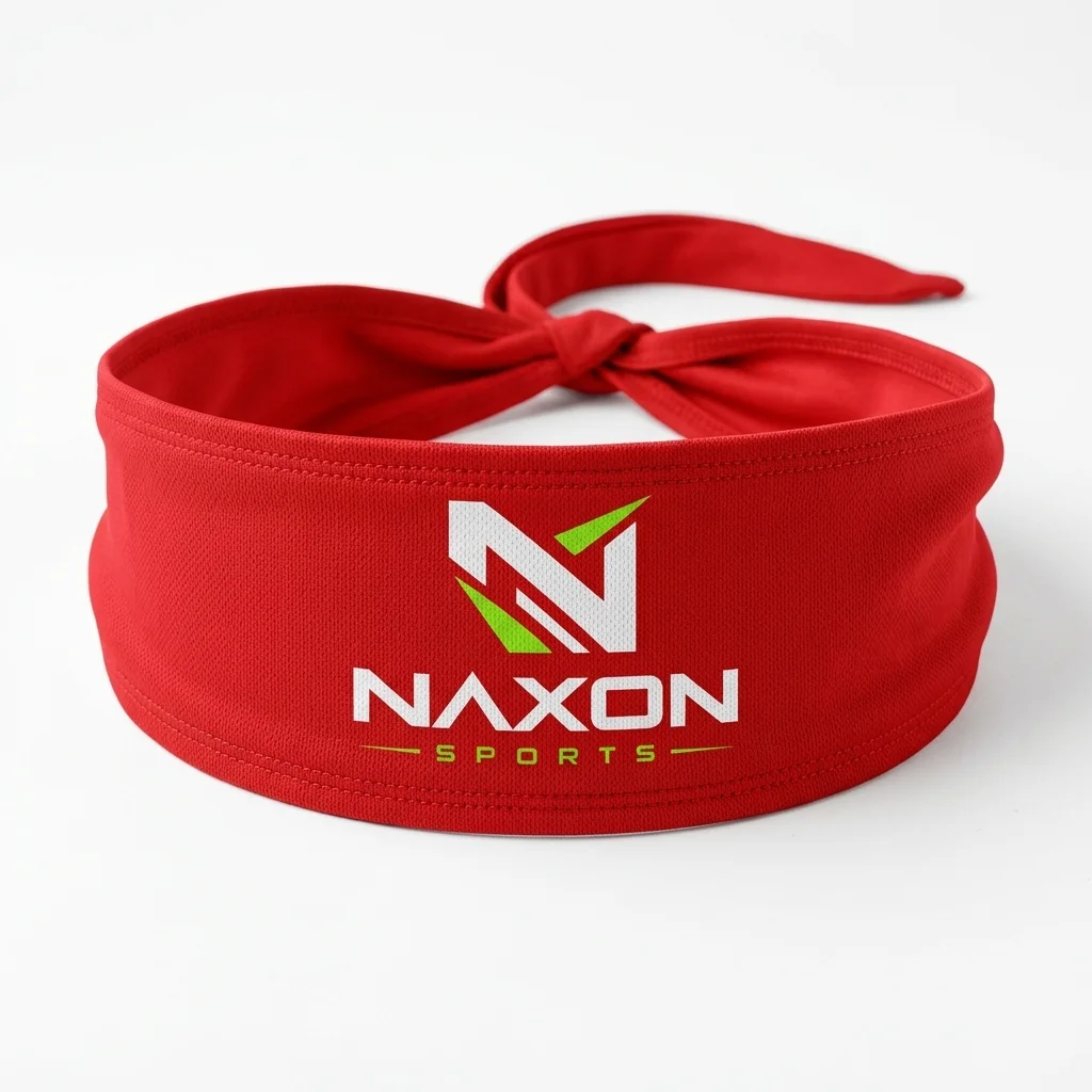 Custom red headband by Naxon Sports