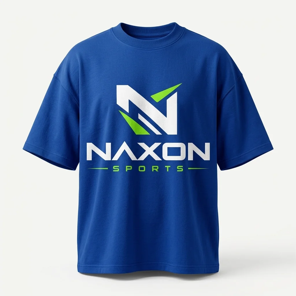 Custom Royal Blue T-Shirt Design 1 – royal blue t-shirt mock-up made by Naxon Sports, Sialkot