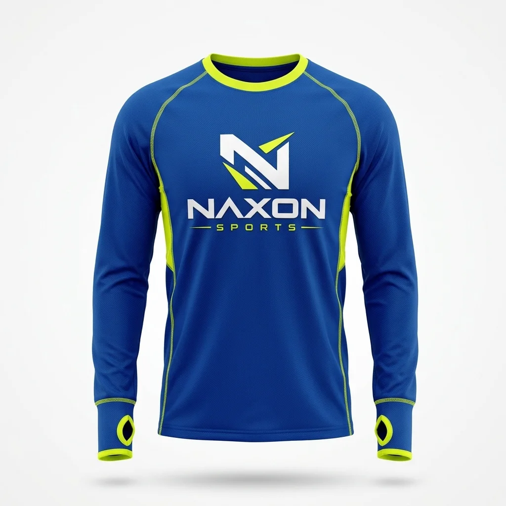 Custom Royal Blue Gym Shirt Design 1 – royal blue gym shirt mock-up made by Naxon Sports, Sialkot