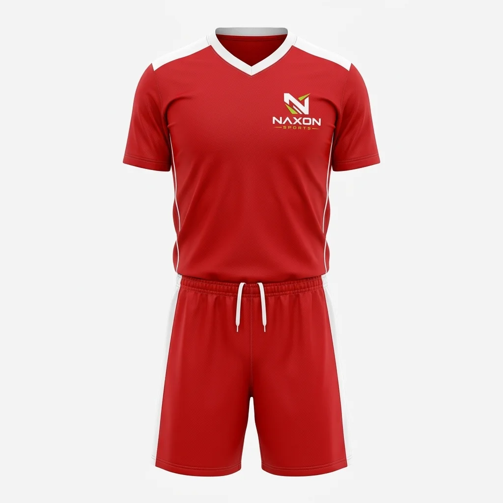 Custom Soccer Uniform Design 1 – soccer uniform mock-up made by Naxon Sports, Sialkot