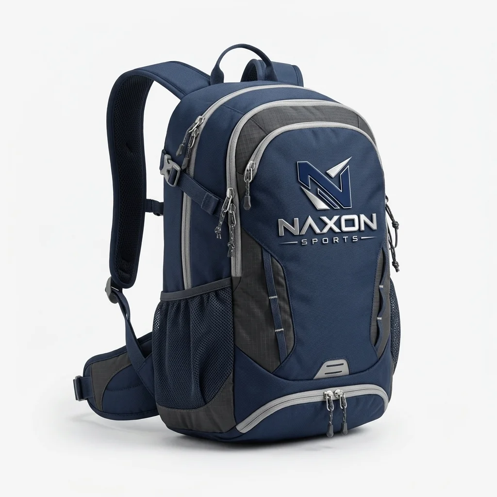 Custom Sports Backpack Design 9 Custom Sports Backpack Design 9 – sports backpack mock-up made by Naxon Sports, Sialkot