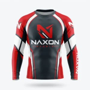Custom Surf Rash Guard Design 10 – surf rash guard mock-up made by Naxon Sports, Sialkot