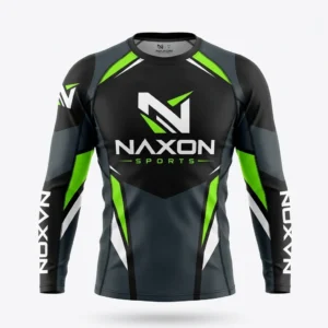 Custom Surf Rash Guard Design 11 – surf rash guard mock-up made by Naxon Sports, Sialkot