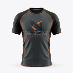 Custom Surf Rash Guard Design 13 – surf rash guard mock-up made by Naxon Sports, Sialkot