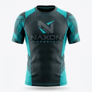 Custom Surf Rash Guard Design 17 – surf rash guard mock-up made by Naxon Sports, Sialkot