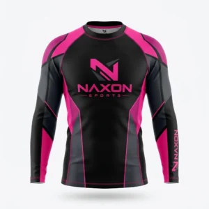 Custom Surf Rash Guard Design 14 – surf rash guard mock-up made by Naxon Sports, Sialkot
