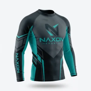 Custom Surf Rash Guard Design 18 – surf rash guard mock-up made by Naxon Sports, Sialkot