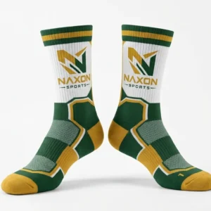 Custom Sports Socks Design 7 – sports socks mock-up made by Naxon Sports, Sialkot