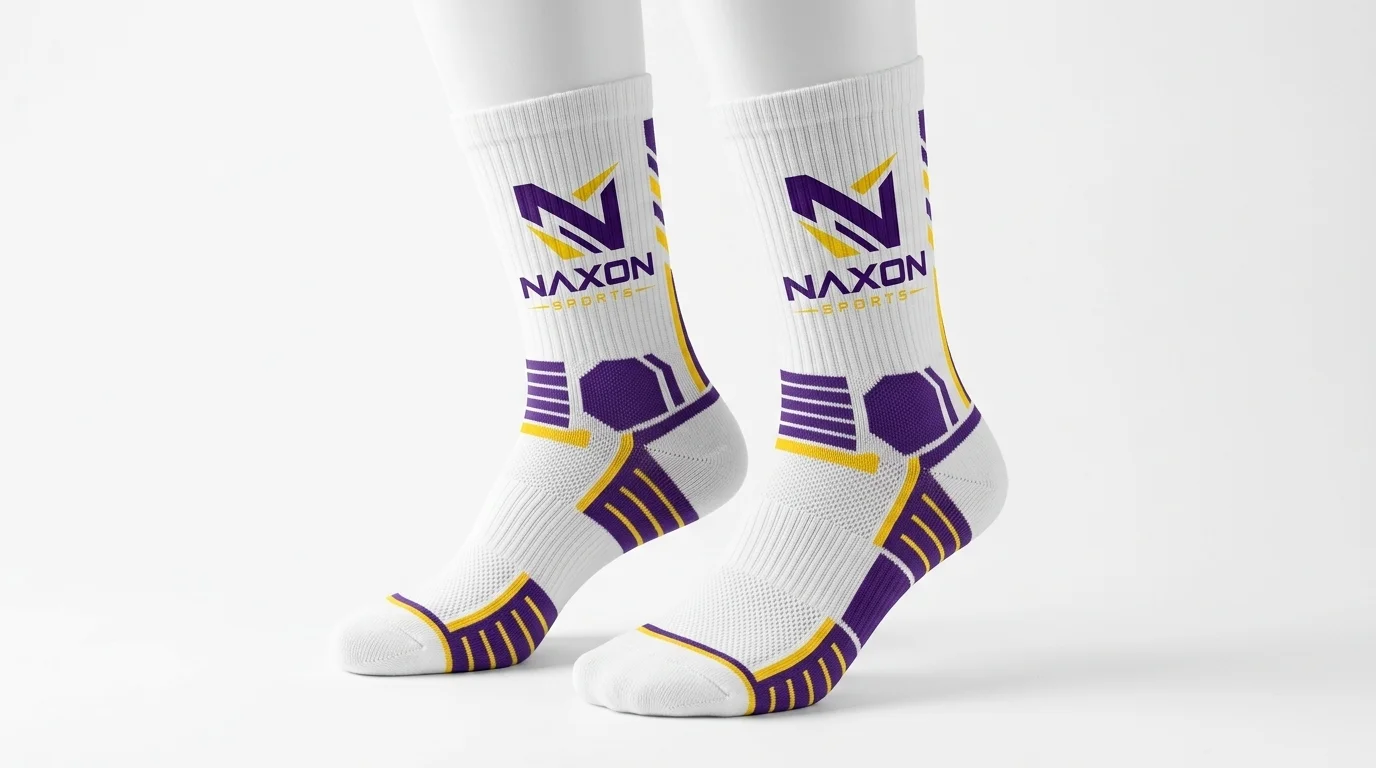 Custom Sports Socks Design 18 Custom Sports Socks Design 18 – sports socks mock-up made by Naxon Sports, Sialkot