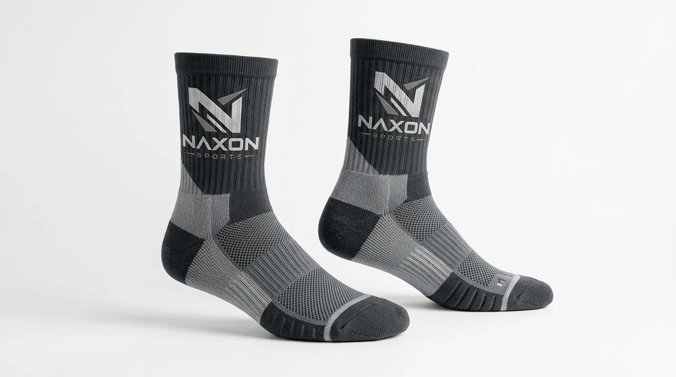 Custom Sports Socks Design 9 Custom Sports Socks Design 9 – sports socks mock-up made by Naxon Sports, Sialkot
