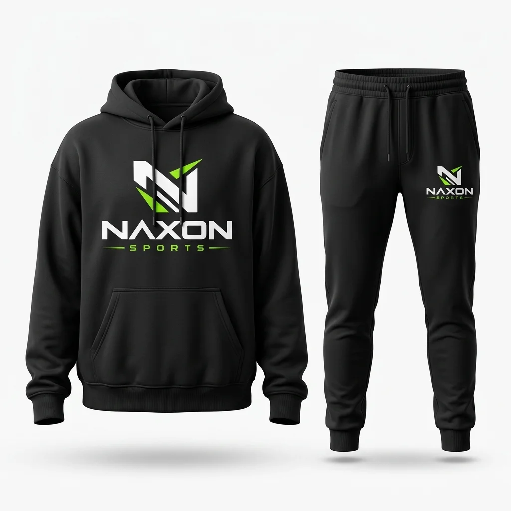 Custom Streetwear Hoodie And Joggers Design 1 – streetwear hoodie and joggers mock-up made by Naxon Sports, Sialkot