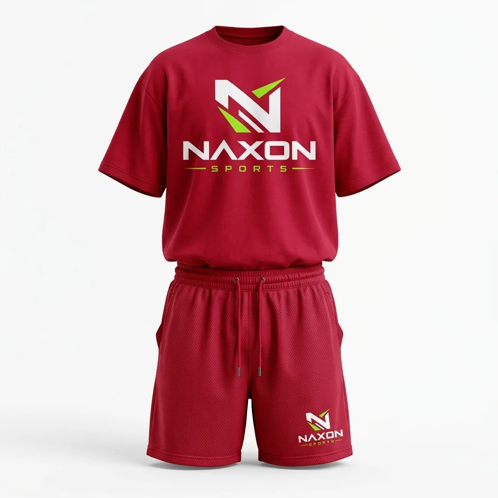 Custom Streetwear Set Design 9 – streetwear set mock-up made by Naxon Sports, Sialkot