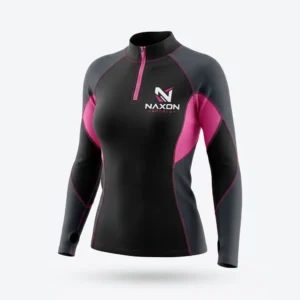 Custom Surfing Top Design 6 – surfing top mock-up made by Naxon Sports, Sialkot