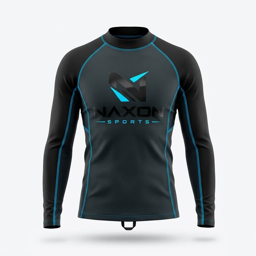 Custom Surfing Top Design 9 Custom Surfing Top Design 9 – surfing top mock-up made by Naxon Sports, Sialkot