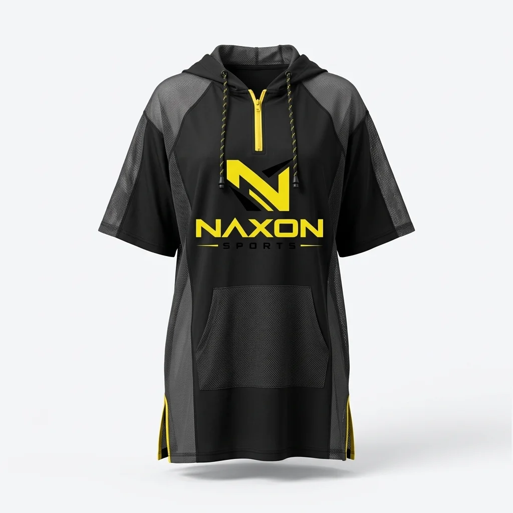 Custom Swim Cover-Up Design 7 Custom Swim Cover-Up Design 7 – swim cover-up mock-up made by Naxon Sports, Sialkot