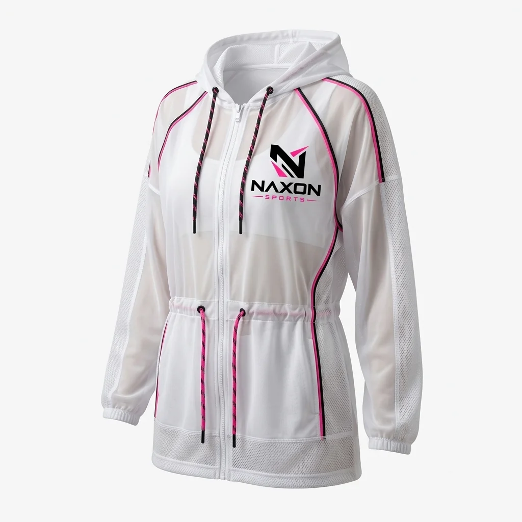 Custom Swim Cover-Up Design 8 Custom Swim Cover-Up Design 8 – swim cover-up mock-up made by Naxon Sports, Sialkot