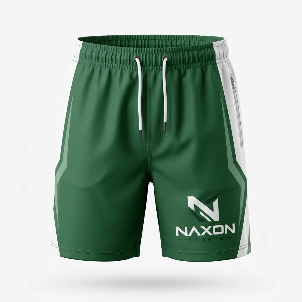 Custom Swim Trunks Design 10 Custom Swim Trunks Design 10 – swim trunks mock-up made by Naxon Sports, Sialkot