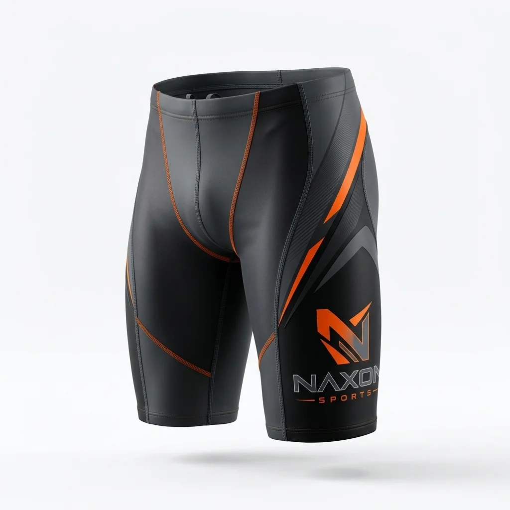 Custom Swimming Jammers Design 3 Custom Swimming Jammers Design 3 – swimming jammers mock-up made by Naxon Sports, Sialkot