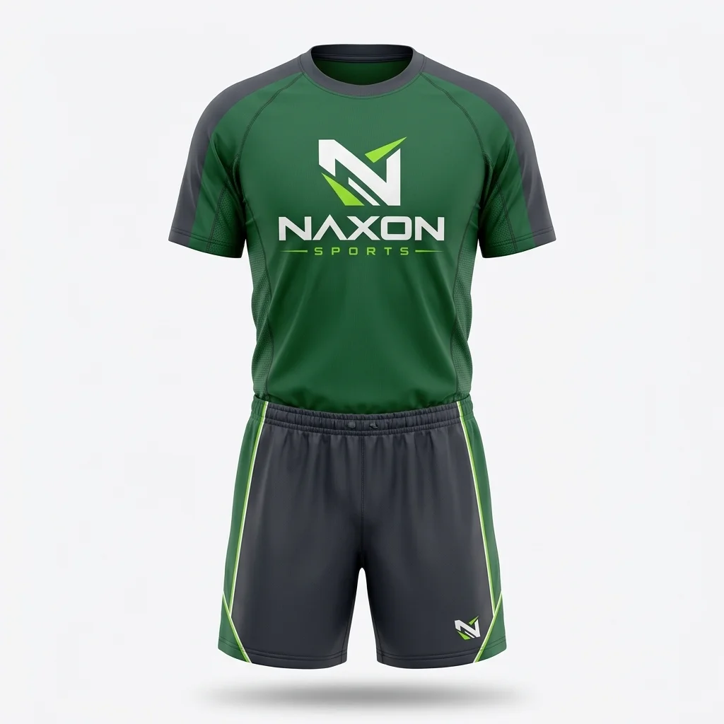Custom Table Tennis Jersey And Shorts Design 2 – table tennis jersey and shorts mock-up made by Naxon Sports, Sialkot