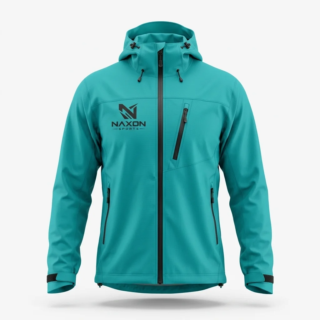 Teal_rain_jacket_mockup_20261008030723 Custom teal rain jacket by Naxon Sports