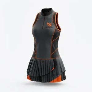Custom Tennis Dress Design 3 – tennis dress mock-up made by Naxon Sports, Sialkot