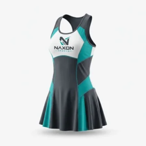 Custom Tennis Dress Design 4 – tennis dress mock-up made by Naxon Sports, Sialkot