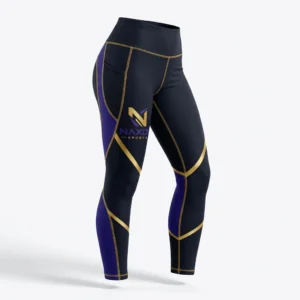 Custom Tennis Leggings Design 10 – tennis leggings mock-up made by Naxon Sports, Sialkot