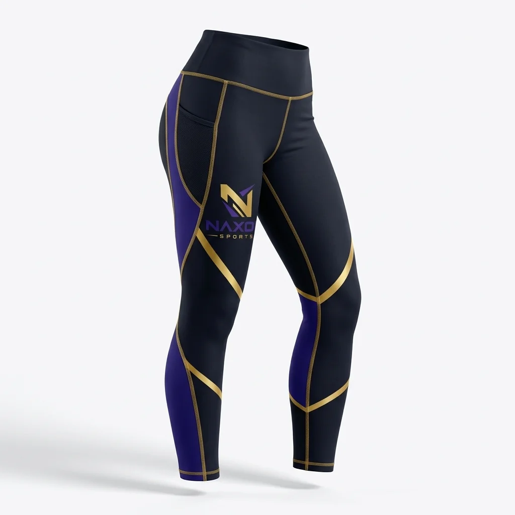 Custom Tennis Leggings Design 10 Custom Tennis Leggings Design 10 – tennis leggings mock-up made by Naxon Sports, Sialkot