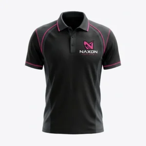 Custom Tennis Polo Shirt Design 3 – tennis polo shirt mock-up made by Naxon Sports, Sialkot